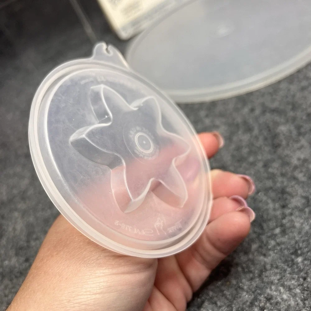Vtg Clear Tupperware 4 Piece Par-T Jello Gelatin Mold Set #776, 777, 778 & 1203
